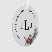Aangepaste kerstboomversiering voor baby's eerste ornament (voorkant)