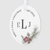 Aangepaste kerstboomversiering voor baby's eerste ornament (voorkant)