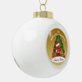 Aangepaste kerstboomversiering voor baby's keramische bal ornament (Links)