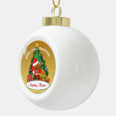 Aangepaste kerstboomversiering voor baby's keramische bal ornament (Rechts)