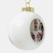 Aangepaste kerstboomversiering voor baby's keramische bal ornament (Links)