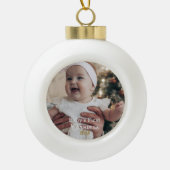 Aangepaste kerstboomversiering voor baby's keramische bal ornament (Voorkant)