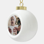Aangepaste kerstboomversiering voor baby's keramische bal ornament (Rechts)
