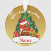 Aangepaste kerstboomversiering voor baby's ornament (voorkant)