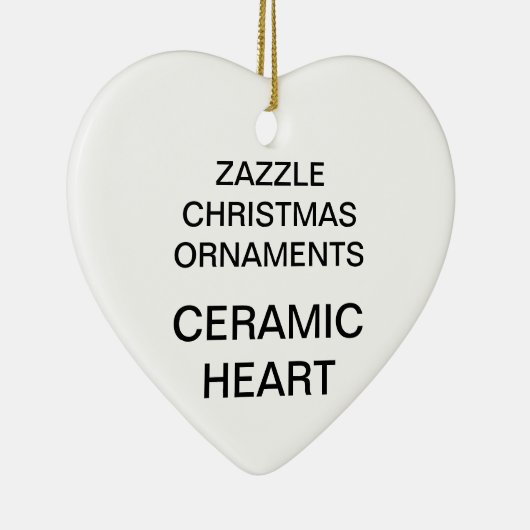 Aangepaste kerstboomversiering voor Porcelain Hear Keramisch Ornament (Rechts)