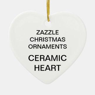 Aangepaste kerstboomversiering voor Porcelain Hear Keramisch Ornament