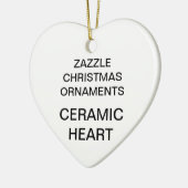 Aangepaste kerstboomversiering voor Porcelain Hear Keramisch Ornament (Links)