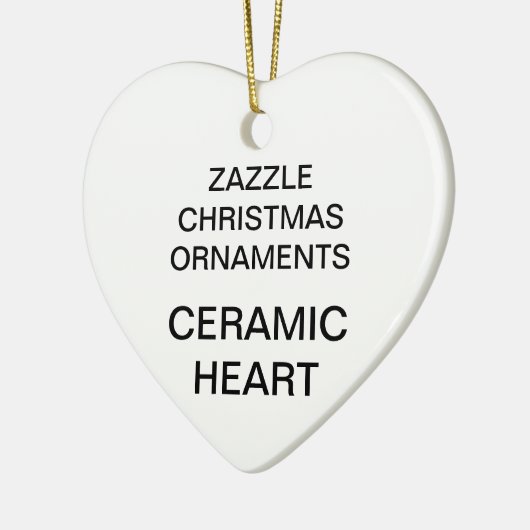 Aangepaste kerstboomversiering voor Porcelain Hear Keramisch Ornament (Links)