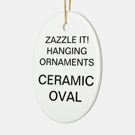 Aangepaste kerstboomversiering voor Porcelain Oval Keramisch Ornament (Links)