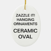 Aangepaste kerstboomversiering voor Porcelain Oval Keramisch Ornament (Voorkant)