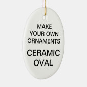 Aangepaste kerstboomversiering voor Porcelain Oval Keramisch Ornament (Rechts)