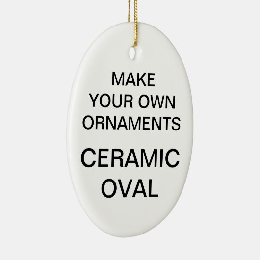 Aangepaste kerstboomversiering voor Porcelain Oval Keramisch Ornament (Rechts)