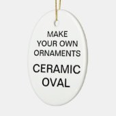 Aangepaste kerstboomversiering voor Porcelain Oval Keramisch Ornament (Links)