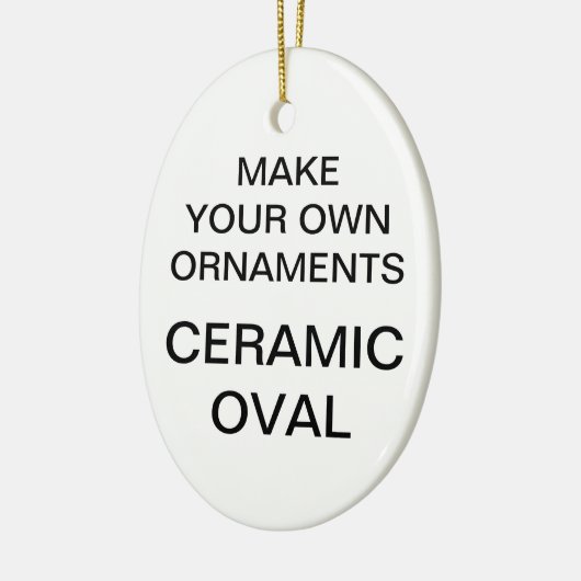 Aangepaste kerstboomversiering voor Porcelain Oval Keramisch Ornament (Links)