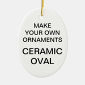 Aangepaste kerstboomversiering voor Porcelain Oval Keramisch Ornament (Voorkant)