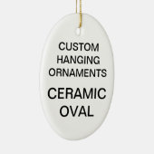 Aangepaste kerstboomversiering voor Porcelain Oval Keramisch Ornament (Rechts)
