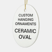 Aangepaste kerstboomversiering voor Porcelain Oval Keramisch Ornament (Links)
