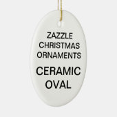 Aangepaste kerstboomversiering voor Porcelain Oval Keramisch Ornament (Rechts)