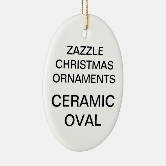 Aangepaste kerstboomversiering voor Porcelain Oval Keramisch Ornament (Rechts)
