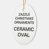 Aangepaste kerstboomversiering voor Porcelain Oval Keramisch Ornament (Links)
