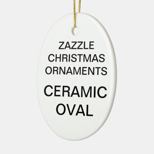 Aangepaste kerstboomversiering voor Porcelain Oval Keramisch Ornament (Links)