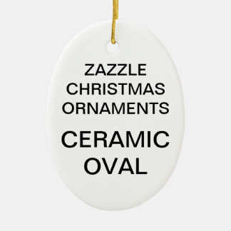 Aangepaste kerstboomversiering voor Porcelain Oval Keramisch Ornament