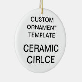Aangepaste kerstboomversiering voor Porcelain Roun Keramisch Ornament (Rechts)