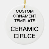 Aangepaste kerstboomversiering voor Porcelain Roun Keramisch Ornament (Voorkant)