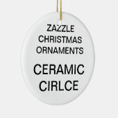 Aangepaste kerstboomversiering voor Porcelain Roun Keramisch Ornament (Rechts)