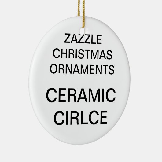 Aangepaste kerstboomversiering voor Porcelain Roun Keramisch Ornament (Rechts)