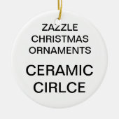 Aangepaste kerstboomversiering voor Porcelain Roun Keramisch Ornament (Voorkant)