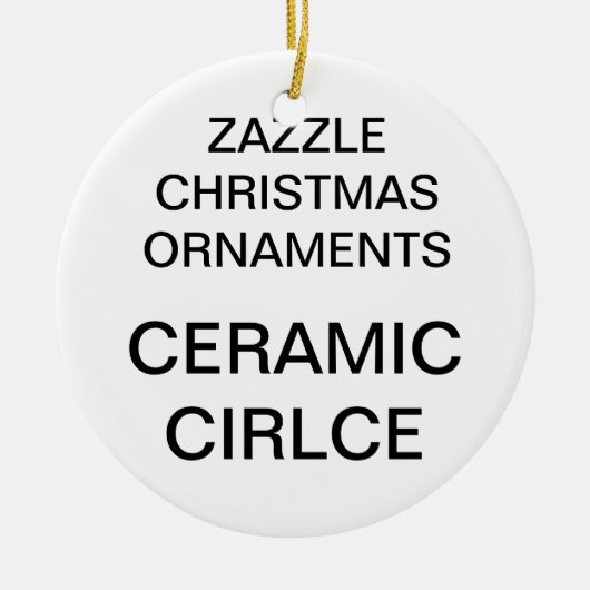 Aangepaste kerstboomversiering voor Porcelain Roun Keramisch Ornament (Voorkant)