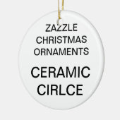 Aangepaste kerstboomversiering voor Porcelain Roun Keramisch Ornament (Links)