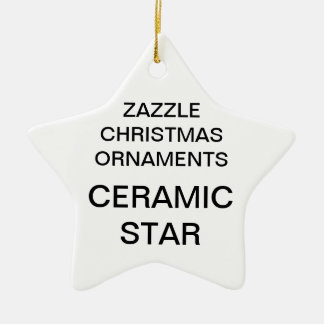 Aangepaste kerstboomversiering voor Porcelain Star Keramisch Ornament