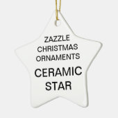 Aangepaste kerstboomversiering voor Porcelain Star Keramisch Ornament (Links)