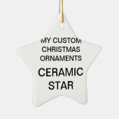 Aangepaste kerstboomversiering voor Porcelain Star Keramisch Ornament (Rechts)