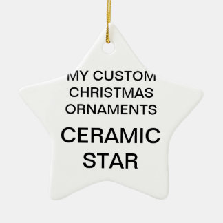 Aangepaste kerstboomversiering voor Porcelain Star Keramisch Ornament