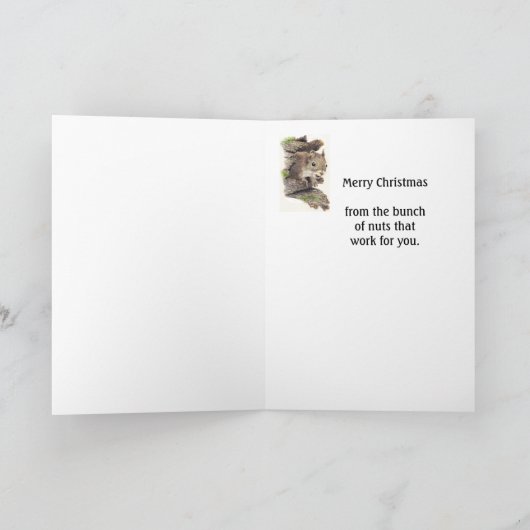 Aangepaste kerstbots van stelletje noten - eekhoor feestdagen kaart (Binnen)