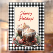 Aangepaste kerstcacao raamsticker (Vel 2)