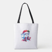 Aangepaste kerstcadeau tas, Xmas Vakantie Cadeaus Tote Bag (Achterkant)
