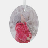 Aangepaste kerstcadeau voor foto's | glas ornament (Voorkant Rechts)