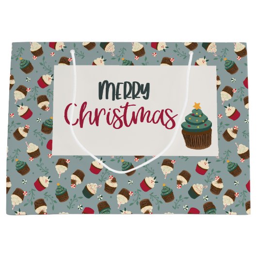 Aangepaste kerstcadeau voor kerstcadeaus groot cadeauzakje (Voorkant)