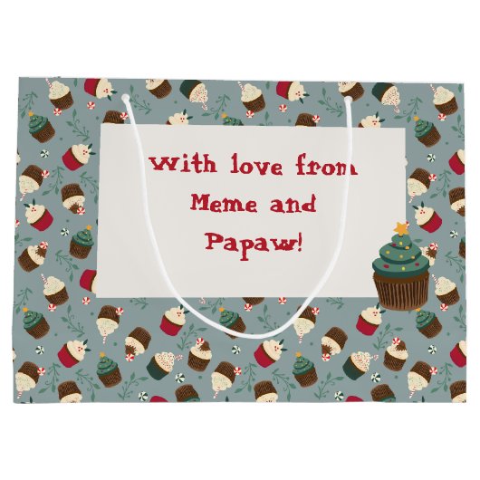 Aangepaste kerstcadeau voor kerstcadeaus groot cadeauzakje (Achterkant)