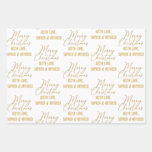 Aangepaste kerstcadeaubladen inpakpapier vel (Voorkant 3)