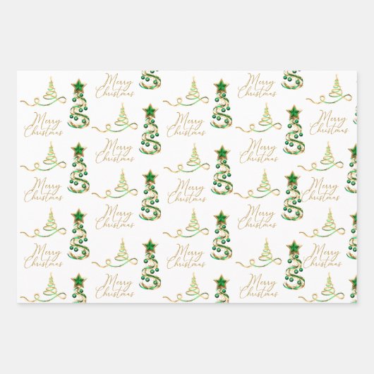 Aangepaste kerstcadeaubladen inpakpapier vel (Voorkant)