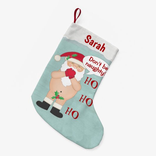 Aangepaste kerstcadeaubrief kleine kerstsok (Voorkant (Hangend))