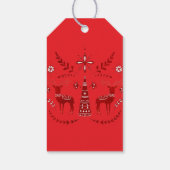 Aangepaste kerstcadeaulabels cadeaulabel (Achterkant)