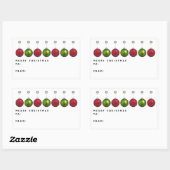 Aangepaste kerstcadeaulabels rechthoekige sticker (Vel)