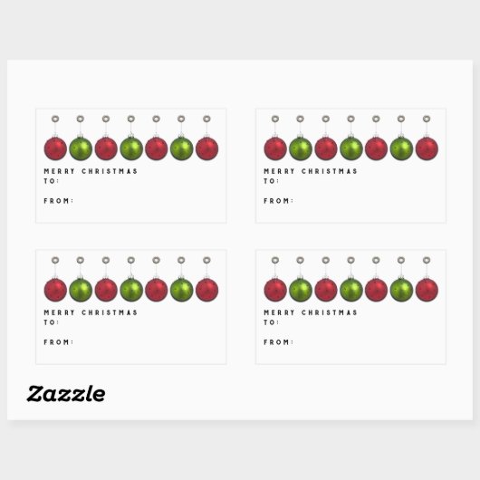 Aangepaste kerstcadeaulabels rechthoekige sticker (Vel)