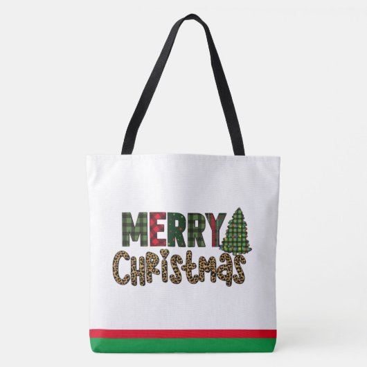 Aangepaste kerstcadeaus | kerstboom ontdaan tote bag (Voorkant)